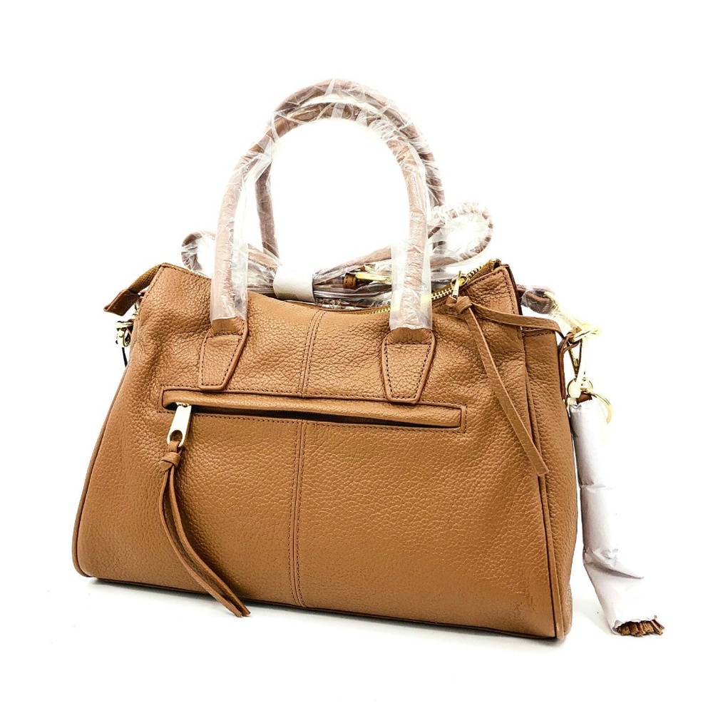 M London Convertible Brown Leather Satchel Purse